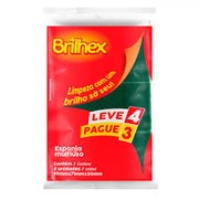 Esponja Brilhex Dupla Face C/4