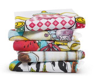 Pano de Prato Estampado C/Bainha 50x70