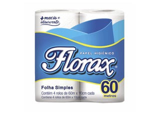 Papel Higiênico Simples Florax 16x4x60m