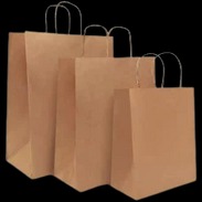 Sacola de Papel Kraft 24x14x31cm C/100