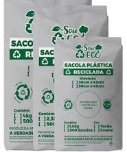 Sacola Verde Sou Eco 30x45 1,8kg