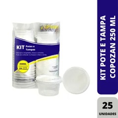 Kit Pote Redondo 250ML C/25 Copozan