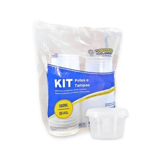 Kit Pote Redondo 500ML C/25 Copozan