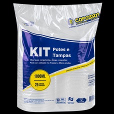 Kit Pote Redondo 1000ML C/25 Copozan