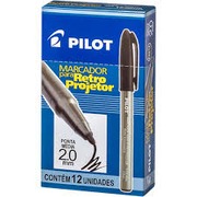 Caneta Retroprojetor 2.0 Preta Pilot