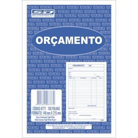 Bloco Orçamento 137x207mm C/100 Folhas São